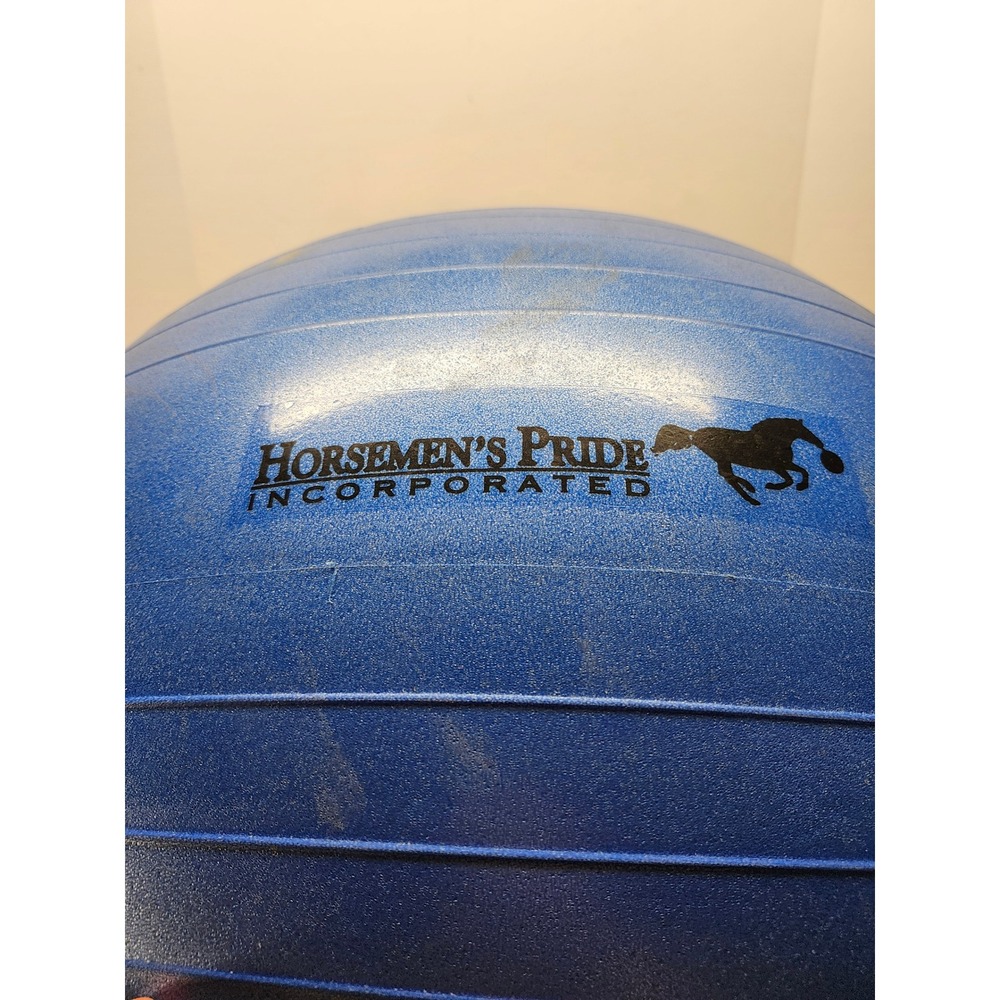 Horsemen's Pride Jolly Mega Ball 30 Inch Blue Heavy Duty Equine Training Ball
